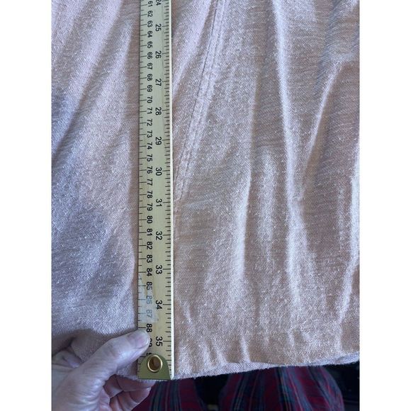 Anthropologie Women’s Uncle Frank Midi Dress Med Blush Boho Puff Sleeves Pockets - Picture 7 of 9